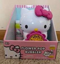 NEW Hello Kitty Flower Pop Bubbler Battery Powered Bubble Toy w/Bubble Solution
