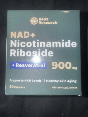 NEW Reus Research NAD+ Nicotinamide Riboside Resveratrol Anti-Aging Supplement