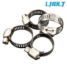 LABLT 100Pcs 1/2"-3/4" Adjustable Stainless Drive Hose Clamps Fuel Line Worm