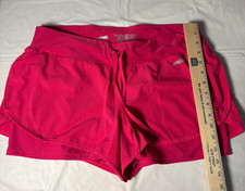 Avia Women Mesh Running Gym Shorts Magenta Pink L Used