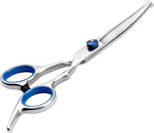 Curved Dog Grooming Scissors,Pet Hair Scissors with Safety round Tips, Heavy Dut