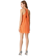 ALICE + OLIVIA Marion Twist T Keyhole Cutout Back Shift Silk Mini Dress XS $295