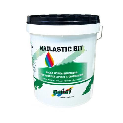 Nailastic bit guaina liquida impermeabilizzante resine polimeriche nera 5kg
