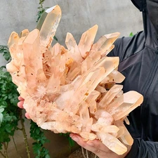 13.62LB Clear Natural Beautiful White QUARTZ Crystal Cluster Specimen Madagascar