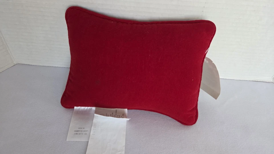 "Almohada mensaje terciopelo bordado lana punta aguja God Bless America 6,75""x9"" de colección" Foto 4 de 4