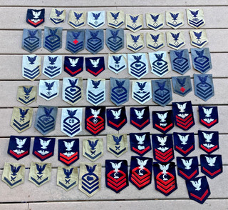 Large Lot of WW2 USN US Navy Rates Rating Patches