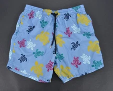 VILEBREQUIN Blue Sea Turtle Mens Luxury Swim Trunks Bathing Suit Shorts - XL