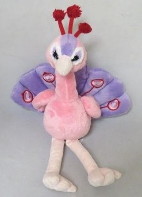 Ganz Webkinz PINKTASTIC PEACOCK HM357 Plush Stuffed - Retired  (No Tag/Code)