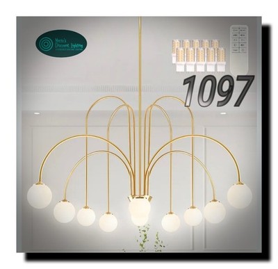 Bagood Modern Sputnik Chandelier Mid Century Chandelier for Dining Room 10-Light