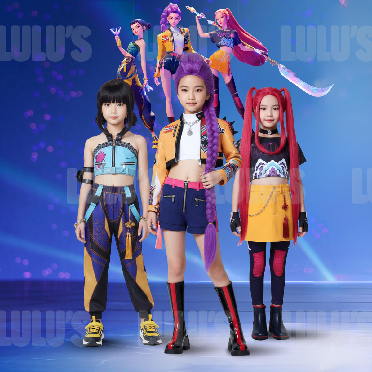 Felpa Con Cappuccio Huntrix KPop Demon Hunters Rumi Mira Zoey