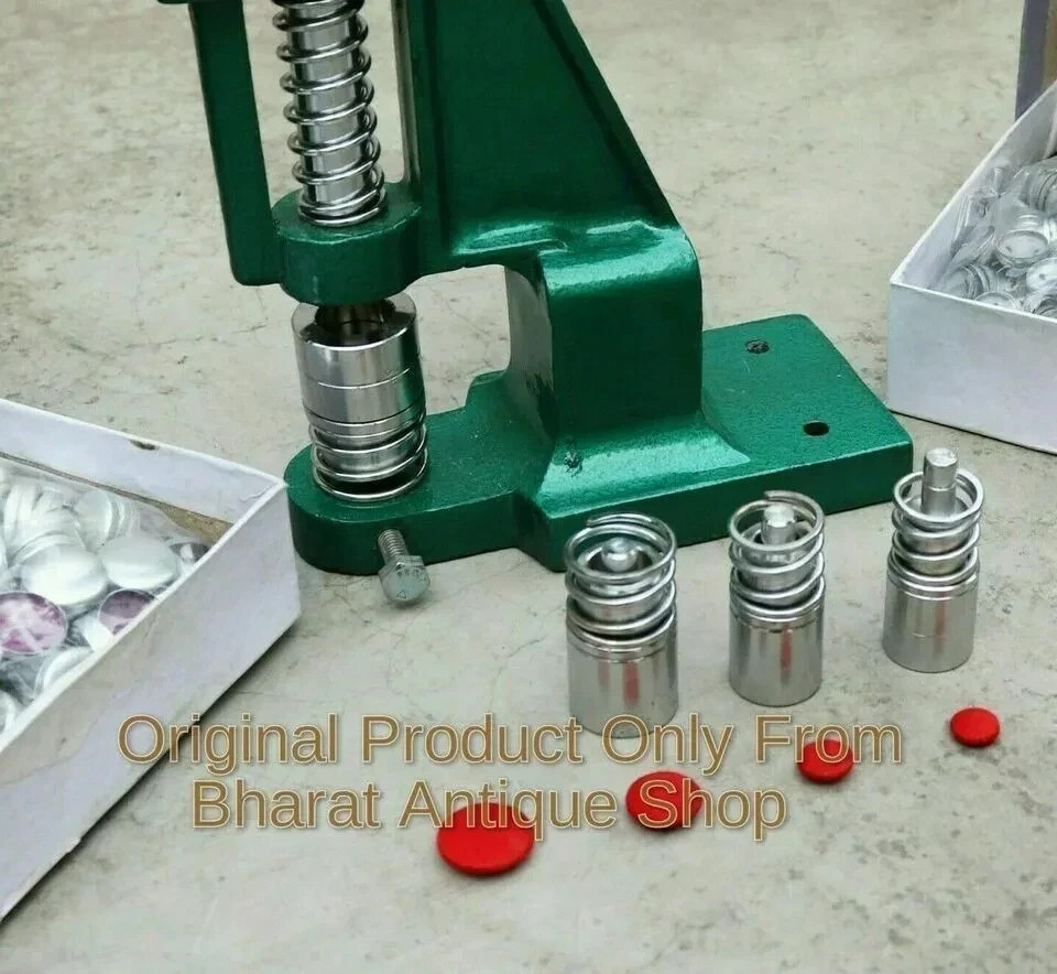 Botón manual de la cubierta de tela de la máquina de prensa manual con 3 troq...