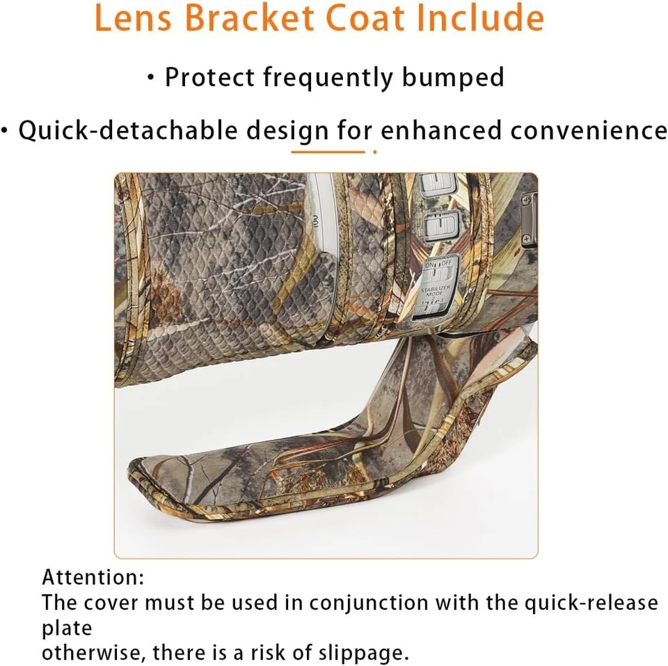 Capa de lente de camuflaje Chasing Birds para Canon RF 200-800mm F6.3-9 IS USM Foto 4 de 4