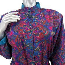 SALE! Vintage 1980s PETRINA & COMPANY Jacquard Satin Jewel Midi Dress XL Size 18