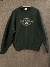 Vintage Pro Player Green Bay Packers Super Bowl Champions Sweatshirt XL   S146