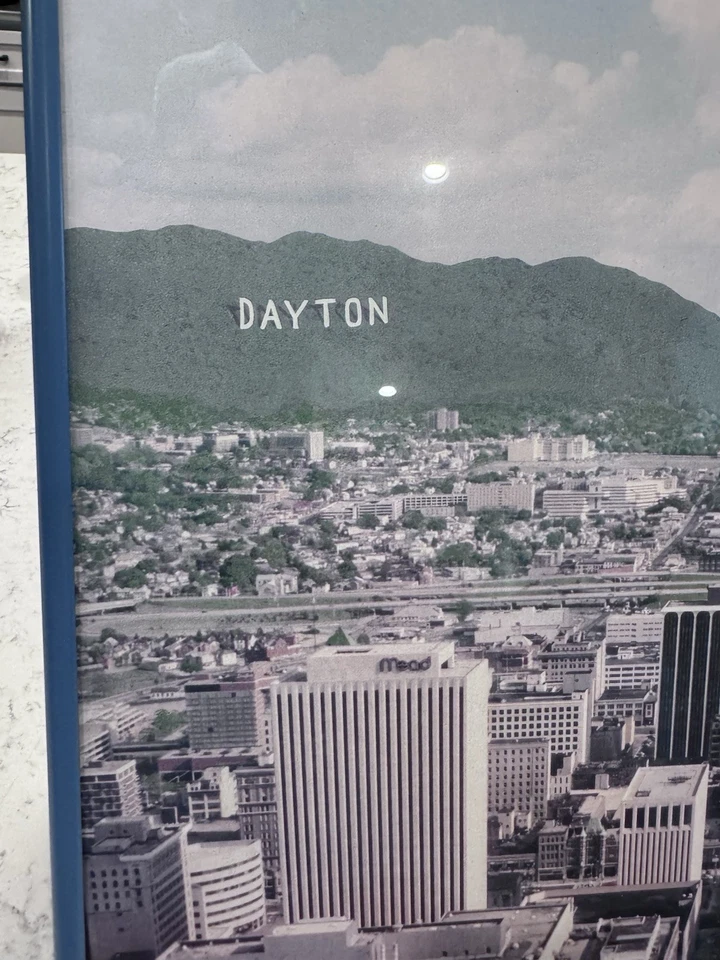 De colección Vibrante Dayton Ohio 'casi paraíso' Años 90 Bil Myers Impresión Póster Enmarcado Foto 4 de 4