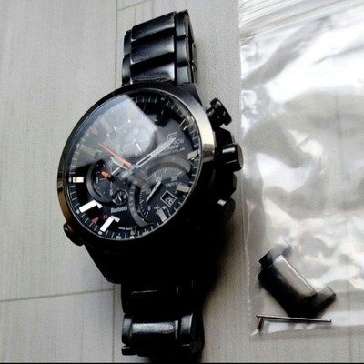 Casio EQB 500 Edifice Watch Solar Chronograph Black Dial Black Band Style