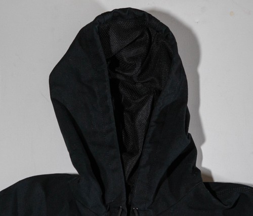 VTG Carhartt Jacket Mens L USA Black Canvas Faded Thermal Hooded J131-BLK Work - Picture 12 of 20