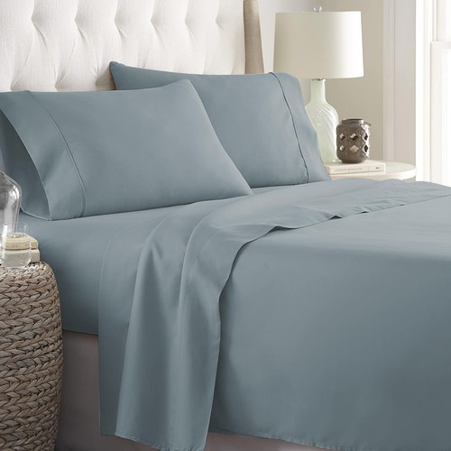 King Sheet Set 6 Piece Hotel Quality Bed Sheet w/ 4 Pillowcases - Microfiber ...