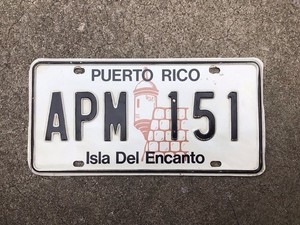 1987 to 2003 - PUERTO RICO - LICENSE PLATE