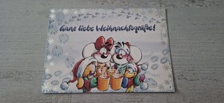 Diddl Weihnachtlicher Kartenzauber Postkarte