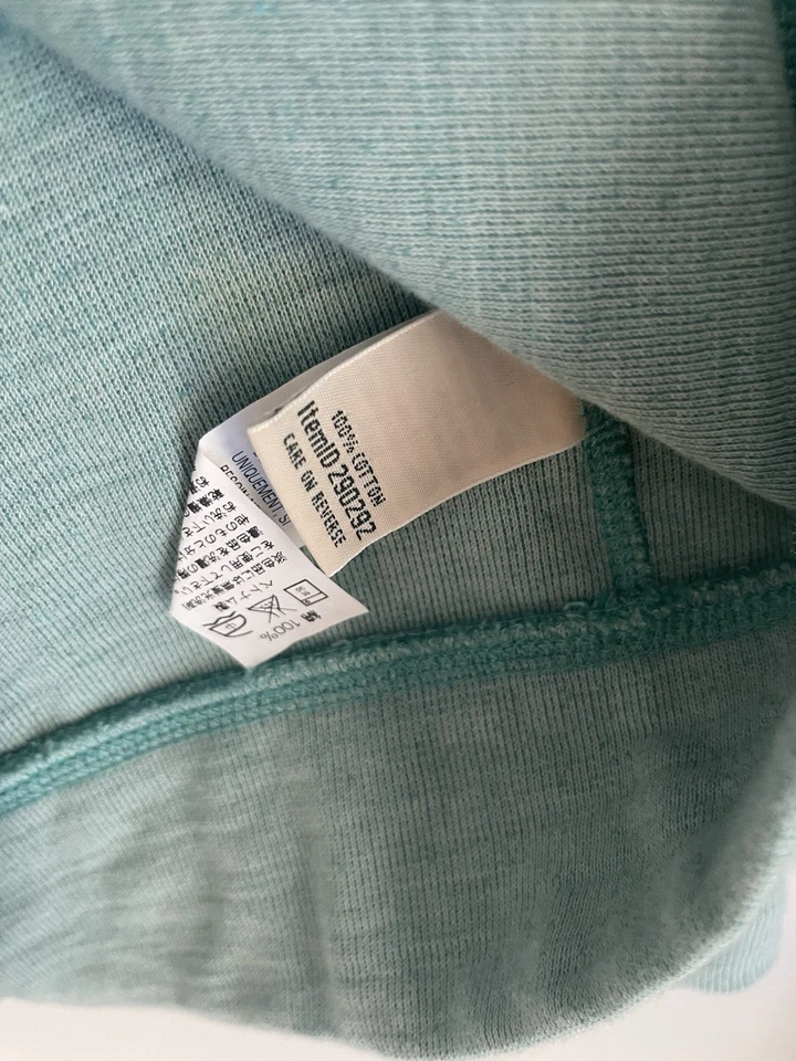 Sudadera con capucha LL Bean para mujer cremallera completa verde blanco estampado 💯% algodón Foto 4 de 4