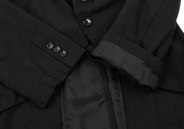 Used Comme des GARCONS COMME des GARCONS Neck Code Gathered No Collar Jacket Bla