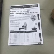 DAYTON Mounted Fan: 24 in Blade Dia, 115/230V AC, 1/4 hp Motor HP, Wall Mount
