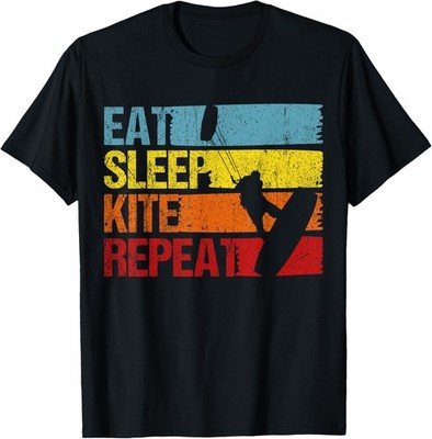 Kiteboarding Kite Kiting - Eat Sleep Kite Kitesurfing Saying T-Shirt