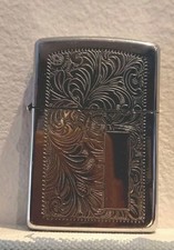 ZIPPO LIGHTER ACCENDINO VINTAGE High Polish Chrome Venetian - 1992