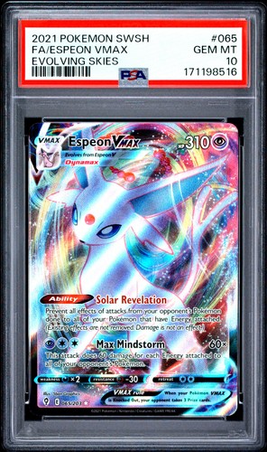 Espeon VMAX 65 - SWSH07: Evolving Skies Pokemon 2021
