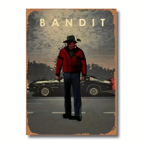 Tin Metal Signs Home Décor Plaque Featuring Comedy Smokey and the Bandit Vintage