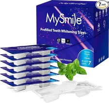 MySmile Prefilled Teeth Whitening Trays 12% Hydrogen Peroxide 7 Treatments Mint
