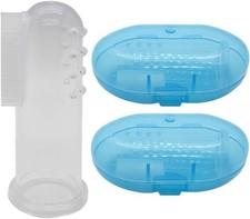 Gadgetime Baby Finger Toothbrush Set of 2 - Silicone Baby Toothbrush with 2