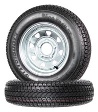2-pack Trailer Tire Rim St17580d13 13 Inch Load C 5 Lug Galvanized Spoke Wheel