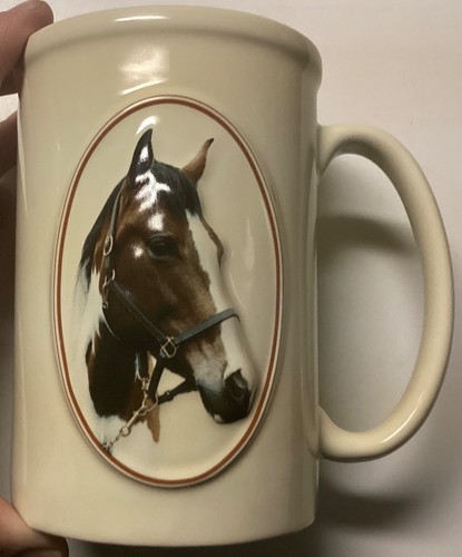 Equine Expressions Pinto Horse Johannes Jensen Quote 3D Image Ceramic Coffee Mug