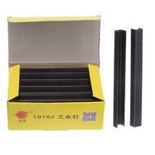 5000pcs 1010J 20Ga Crown Staples 2/5" U-shaped Brad Nails, Black 0.0046 per staple