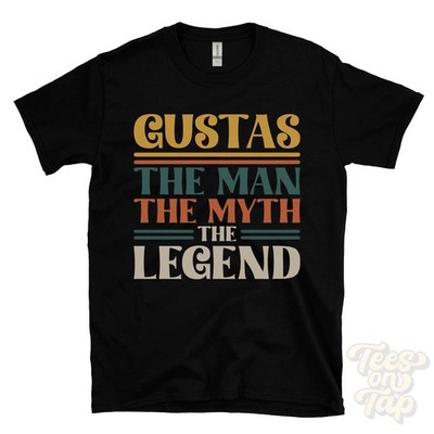 GUSTAS DER MANN MYTHOS DIE LEGENDE T-SHIRT Herren Name Geschenk für Ihn Bruder Papa Sohn