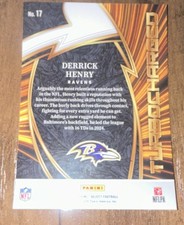 2025 Panini Select Turbocharged Derrick Henry Ravens   Football Card #17