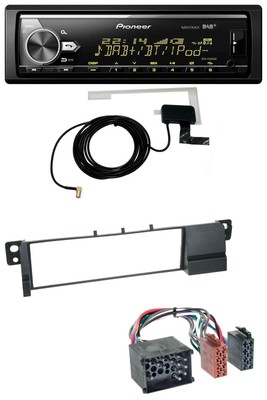 Pioneer Bluetooth DAB USB MP3 Car Stereo for BMW 3 Series E46 (Round Pin, 1998 Onwards)