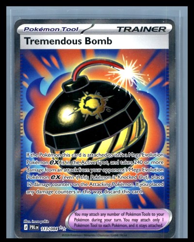 Pokemon-Tremendous Bomb-113/084-NM-Pitch Black