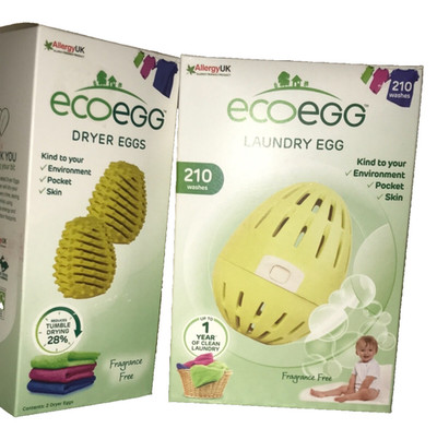 ECOEGG   FRAGRANCE FREE Laundry Egg + Dryer Egg - 210 WASHES (Up To a Year)
