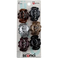 2 Pack Scunci Claw Clips Hair Clips, 6 Ct