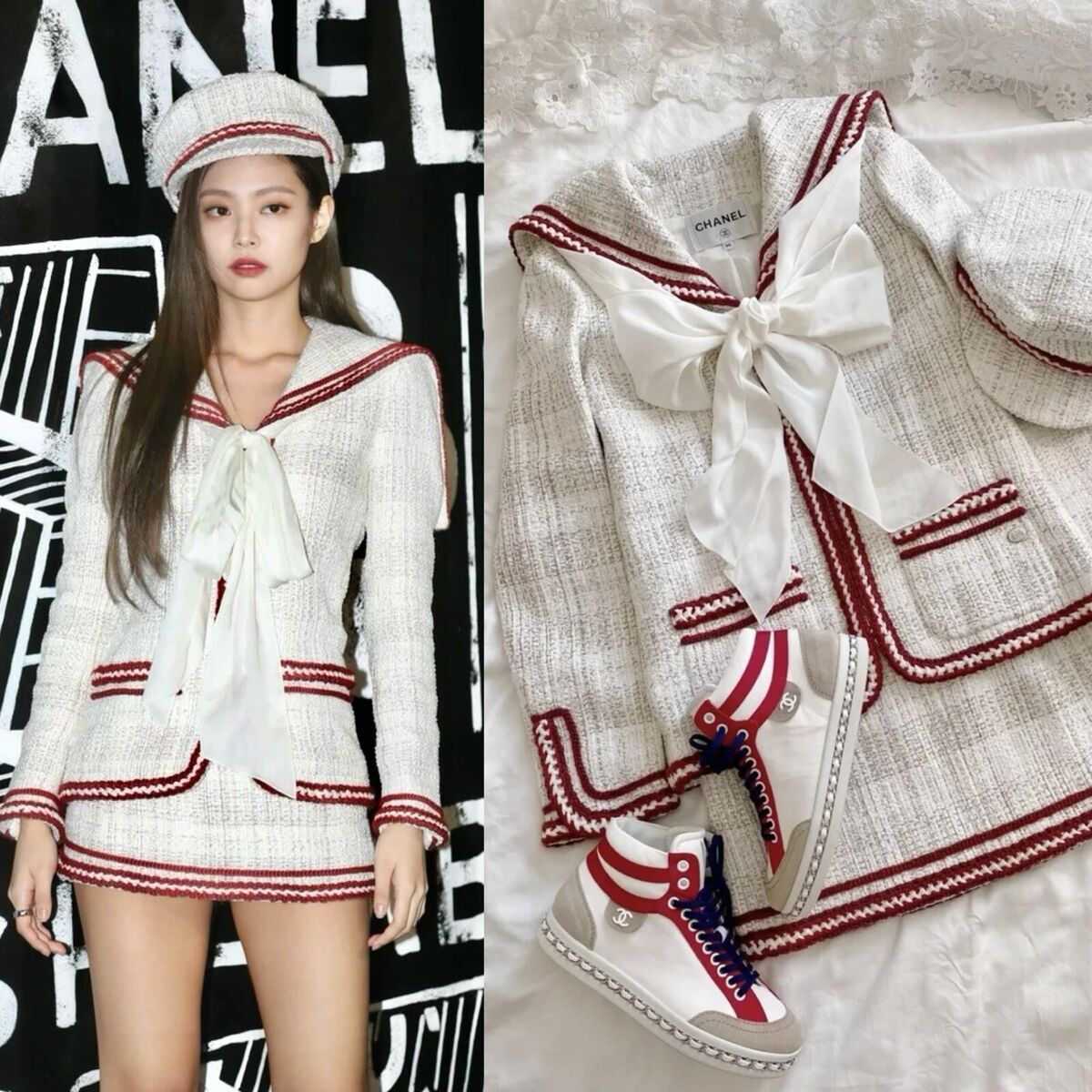 NWT $12k Chanel 18b Paris Hamburg Sailor Jacket Skirt Suit NWT $12k Chanel 18b Paris Hamburg Sailor Jacket Skirt Suit