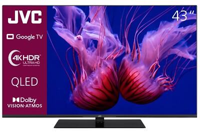 JVC 43 Zoll Google TV QLED Fernseher 4K UHD Smart TV HDR Dolby Vision / Atmos