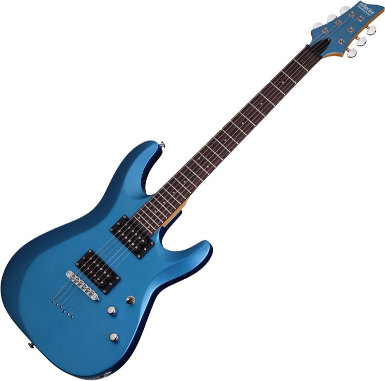 Schecter C-6 Deluxe Electric Guitar Satin Metallic Light Blue | eBay