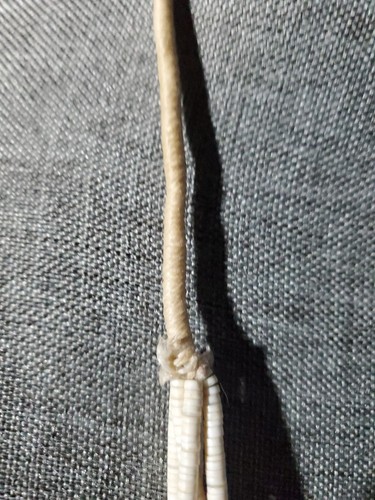Navajo White Coral Heishi 5 Stand Necklace 32 in (New) - Picture 6 of 7