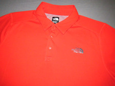 Men's The North Face FlashDry 100 Polyester Red Polo Golf Shirt Medium