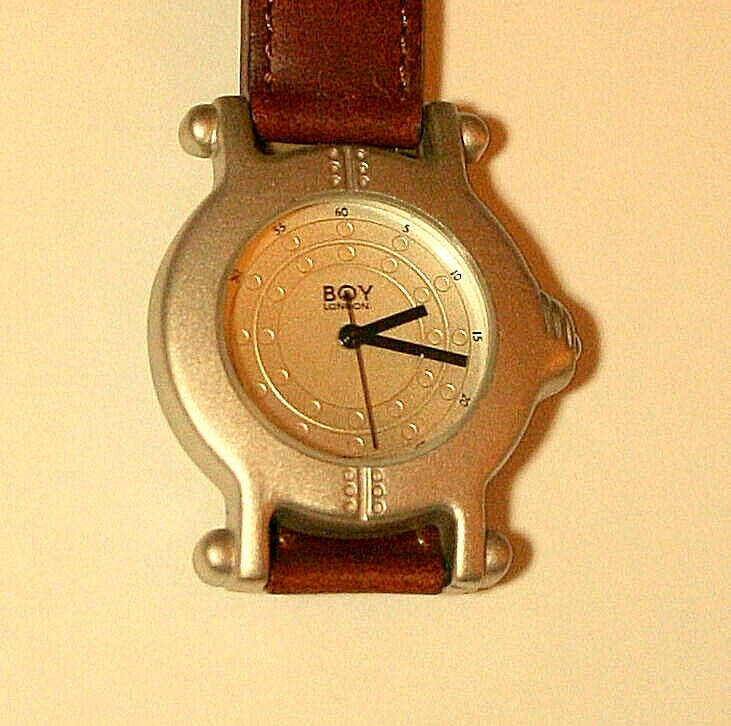 Rare Women's Boy London Ship Porthole Brown Strap Watch New NOS