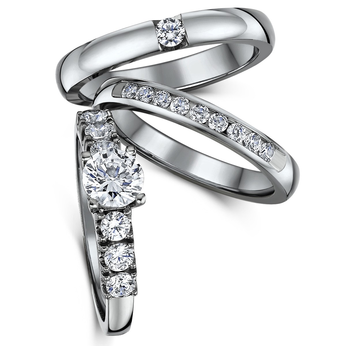 Ct Tw Bridal Set Diamond Engagement Rings At Macy's Princess Cut