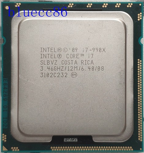 Processeur processeur Intel Core i7-990X Extreme Edition LGA1366 3,46 GHz 6 cœurs 12 M SLBVZ - Photo 1/1